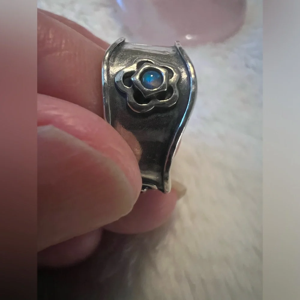 Vintage Shube’s Sterling Genuine Opal .925 Ring - Picture 8 of 9
